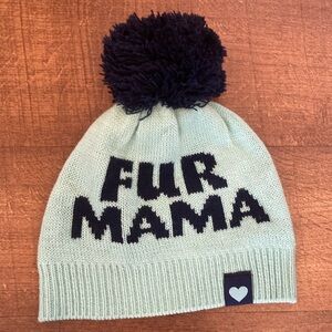 Fur Mama Knit Beanie w/ Pom